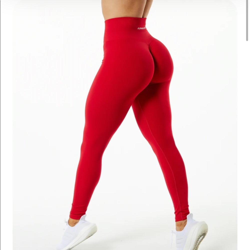 Alphalete amplify leggings formula red XS NWT